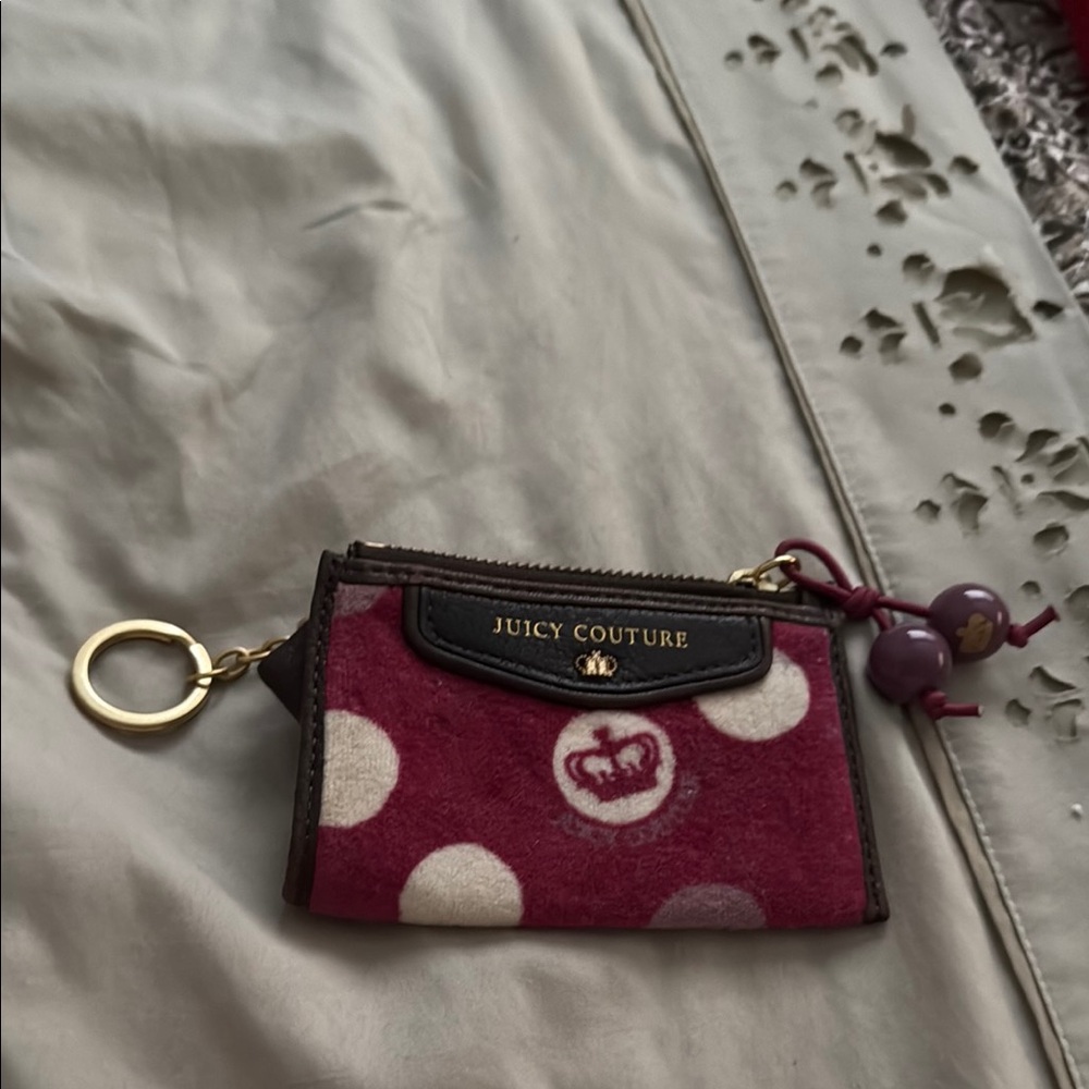 Juicy Couture Pink and Gold Key Card Holder